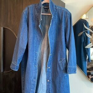 Vintage Blue Jay Denim Coat Midi